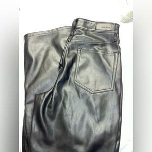 Back leather pants